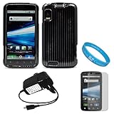 Black Durable Two Piece Protective Rubberized Crystal Hard Case Cover for A ....