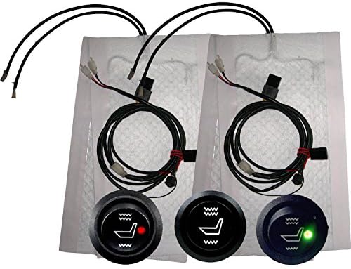 Kupai 2 Seats High-low Round Switch Carbon Fiber Car Seat Heated Auto Cushion Heating Car Seat Heating Heater in Winter Car Seat Cushion Pad 3 Years Warranty
