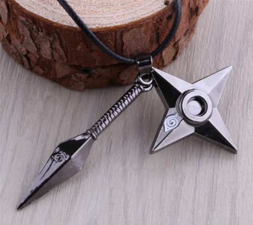 Naruto Shuriken Darts Sword Necklace