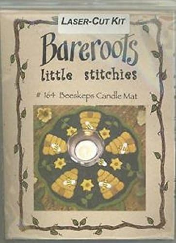 Beeskeps Candle Mat From Bareroots Laser Cut Wool Applique Kit 7.5" x 7.5"