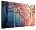 Gardenia Art - Red Maples Canvas Prints Wall Art Stretched and Framed Modern Decor Paintings Giclee Artwork for Living Room and Bedroom, 16x24 in, 3 pcsset