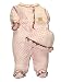 Baby : Adorable Pink & Brown Dot Footie and Hat by Little Me - Pink - 9 Mths