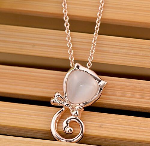 Popular Fashion Italina Rigant New Arrival Cute Cat Pendant Necklace Colar Engagement Made With Austrian Crystal Stellux Opal RG76518 By Eva Fs.