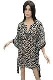 Hot Black DOT Print Kaftan Short Tube Tunic Cover up Wrap Valentine's day gift