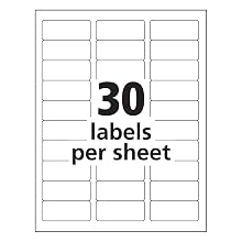 Avery Easy Peel Clear 1 x 2 5/8 Inch Address Labels 750 Count (5630)