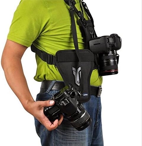 Omala-MICNOVA Multi Camera Carrying Photographer Vest with Side Holster for Canon Nikon Sony DSLR Camera