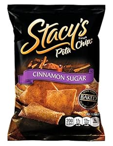 Stacy's Pita Chips, Cinnamon Sugar, 1.5-Ounce Bags (Pack of 24)