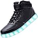 Christmas Gift: Cool High Top LED Shoes LED Light Up Sneaker & 7 Color Light & USB Charger