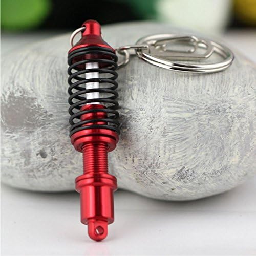 Myhung Hot Auto Part Model Coilover Shock Absorber Keychain Keyring Key Chain Ring Keyfob (Red)