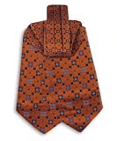 ASC-5340 - Orange - Black - Sky - Mens Woven Silk Ascot