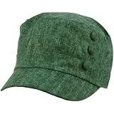 Summer Cool Military Cadet Castro 3 Button Floral Print Lining Hat Cap Teal