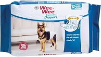 Wee-Wee Products Disposable Dog Diapers (12 Pack), Large/X-Large
