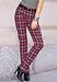 metrostyle Skinny Plaid Pants (PLAID MULTI,8)