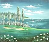 Beachside Golf Course Oil Painting 20 x 24 inches