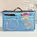 Pockettrip Portable Multi-function Handbag Pouch Bag in Bag Organiser Insert Organizer Tidy Travel Cosmetic Pocket (Blue)