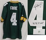 Brett Favre Signed Packers Reebok Premier Green Jersey w/95'96'97 MVP