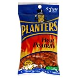 Planters Heat Peanuts, Hot & Spicy, 5-Ounce Bags (Pack of 24)