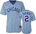 Ryan Theriot Blue Majestic Light Pinstripe Cooperstown Replica Chicago Cubs Jersey - XX-Large