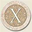AutoCoaster ~ Monogram initial X ~ Tile Drink Coaster for car cupholder - code 592