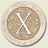 AutoCoaster ~ Monogram initial X ~ Tile Drink Coaster for car cupholder - cod...