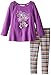 Kids Headquarters Girls' Two-Piece Set with Purple Tunic and Printed Legging