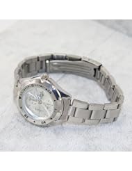 Womens Round Shaped Dial Luxury Quartz Analog Super Watch Wristwatch Stainless Steel Top New