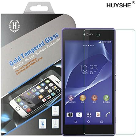 Sony Xperia Z2 Screen Protector, HUYSHE® Tempered Glass Screen Protector for Sony Z2 Anti Scratches and Drops-Ultra Clear HD Version-Maximize Your Resale Value-Free Lifetime Guarantee-Bubble Free Installation-Retail Packaging
