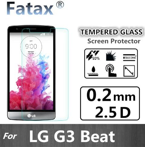 Fatax Ultra-thin 0.2mm 2.5d Tempered Glass Screen Protector for Lg G3 Beat Mini Easy Install No Rainbow Washable