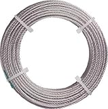 TRUSCO ステンレスワイヤロープ ナイロン被覆 Φ1.0(1.5)X5m CWC1S5