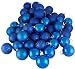 Club Pack of 60 Lavish Blue Shatterproof 4-Finish Christmas Ball Ornaments 2.5