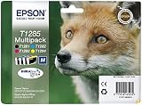 Produkt-Bild: 4 x Epson Patronen f&uuml;r Epson T1285, Multipack (1xBk,je 1x C,M,Y) Druckerpatronen f&uuml;r T 1285