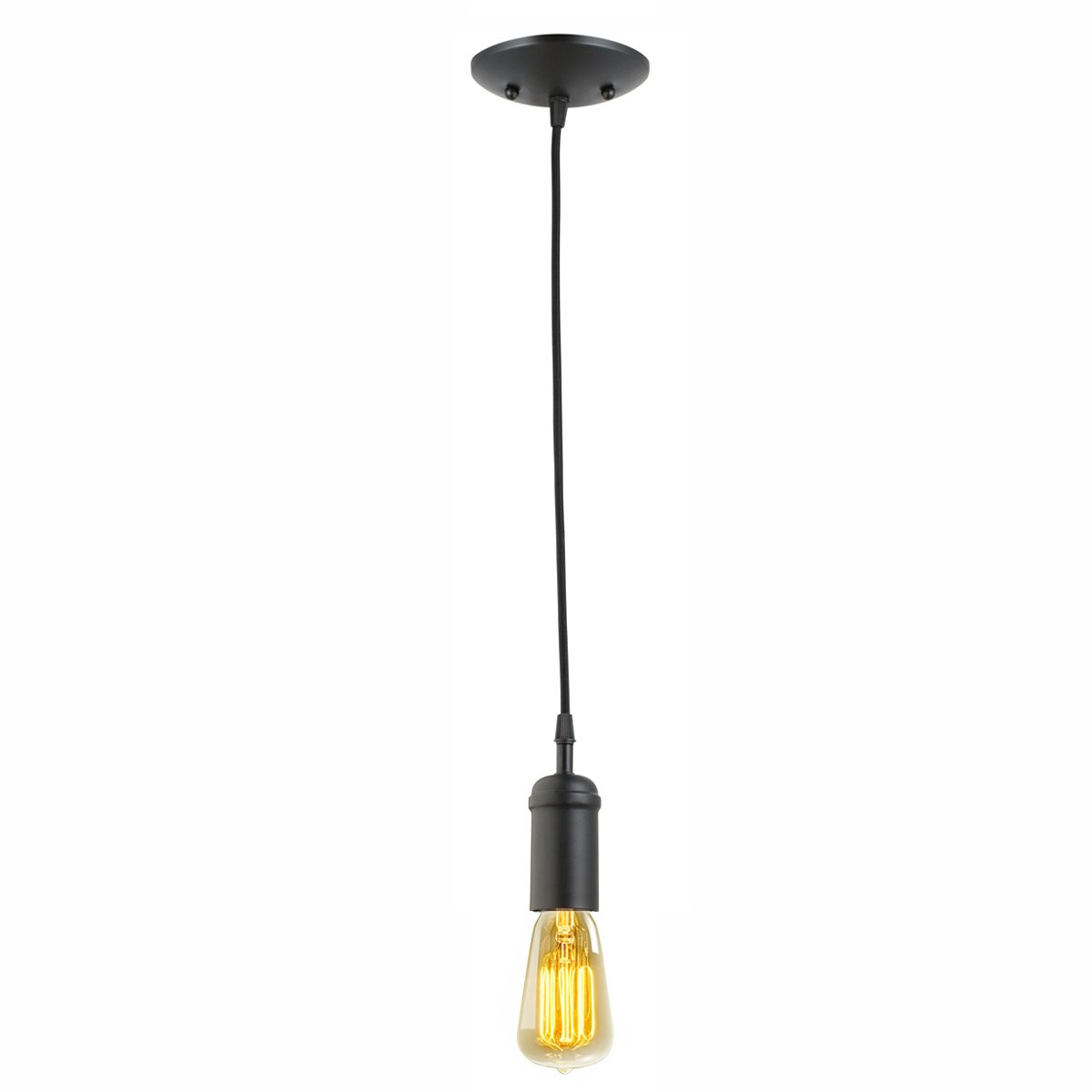Globe Electric 64906 1 Light Vintage Edison Hanging Socket Pendant