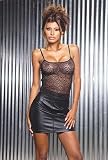 Elegant Moments Leather pencil mini skirt w/ back zipper plus size