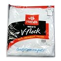 Hanes - Mens V- Neck T-Shirt, White, 3 Pair Pack, 777
