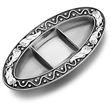 Wilton Armetale Chili Pepper Small Oval Divided Tray