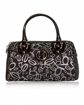 Soho Tossed Logo Jacquard Satchel from bebe.com