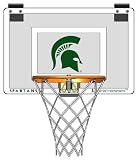 Door Mounted Mini Basketball Hoop - Mini Collegiate Hoop - Michigan State University