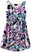 Paperdoll Girls 7-16 Printed Floral Ruffle Front Dress, Purple/Teal, 14