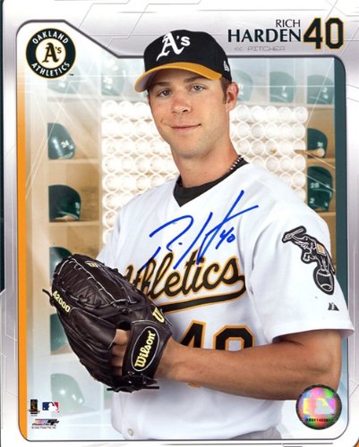 Rich Harden Autographed/Hand Signed 8x10 Photo