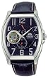 Orient #CFHAA003D Men's Semi Skeleton Power Reserve Automatic Watch with Leather Strap