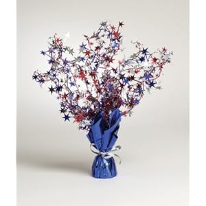 Patriotic Star Foil Spray Centerpiece