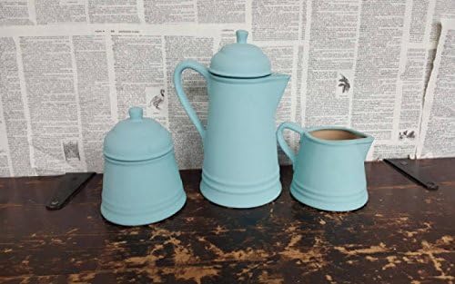 Ceramic Tea Set, Blue tea set, French country decor