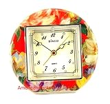 Floral Finish Case Travel alarm clock