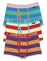3 Pack Limited Cotton Rich Striped Trunks