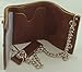 Distressed Natural Brown Leather Trifold Chain Wallet 4