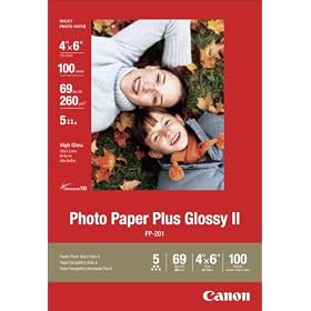 Canon Photo Paper Plus Glossy II, 4 x 6 Inches, 100 Sheets (2311B023)