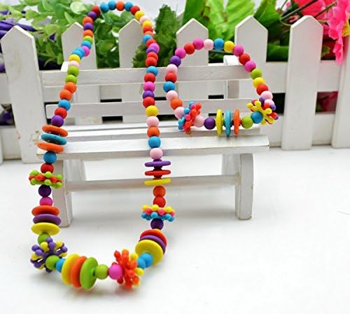 Gemini Baby Children's Pretend Play Jewelry Necklace&Bracelet 2 pcs Set Christams Gift (Persian snow)