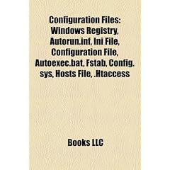 Configuration Files: Windows Registry, Autorun.INF, Ini File, Fstab, Autoexec.Bat, Hosts, Configuration File, Config.Sys, .Htaccess