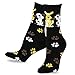 TeeHee Dog Lover Women's Cotton Crew Socks-Black