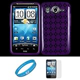 Purple Argyle Transparent Thermoplastic Polyurethane Protecctive TPU Silico ....